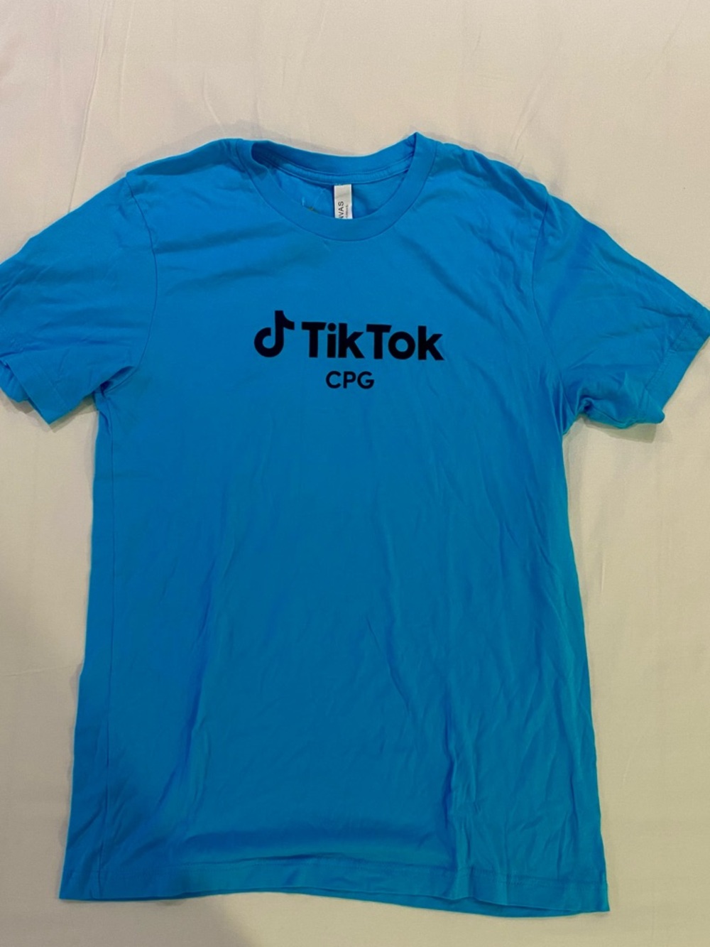 TikTok CPG Bella‎ Canvas Bright Teal Crew Neck T-Shirt